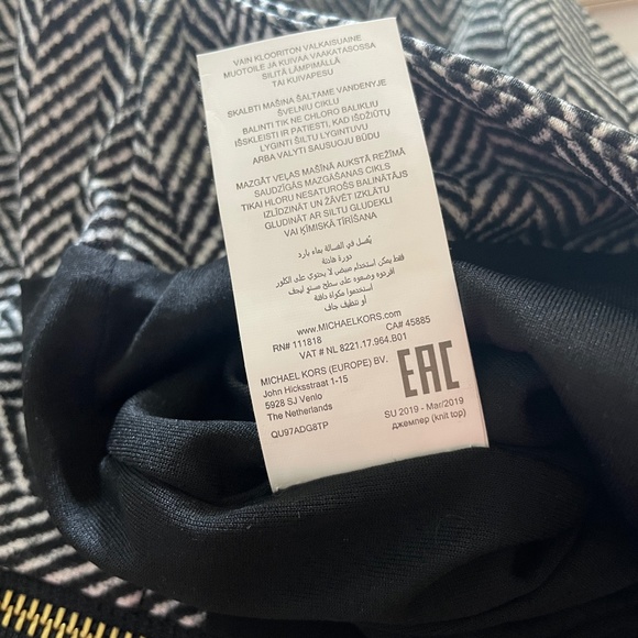 Michael Kors Black & White Pencil Skirt Small - Picture 4 of 5